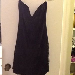 Black strapless dress